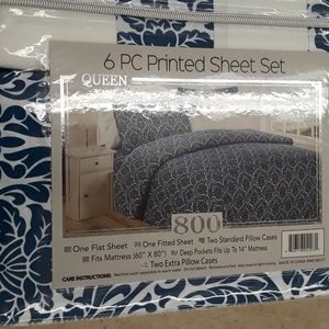 6pcs Queen size sheet set